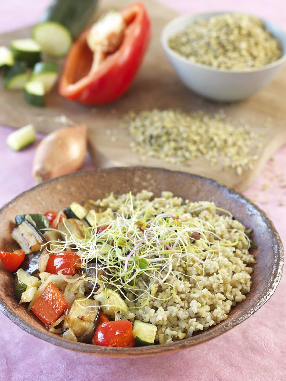 Salade de freekeh aux légumes d'été