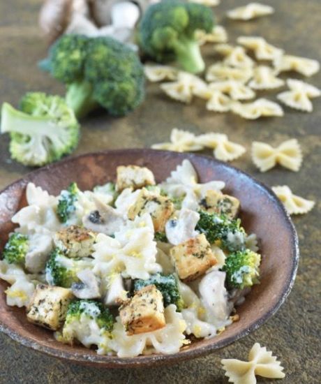 https://scarabee-biocoop.life/Pâtes aux brocolis champignons et tofu mariné