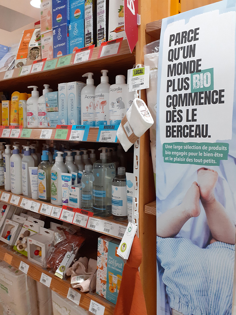 Biocoop Scarabée rayon bébé