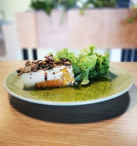 clafoutis courge et pesto